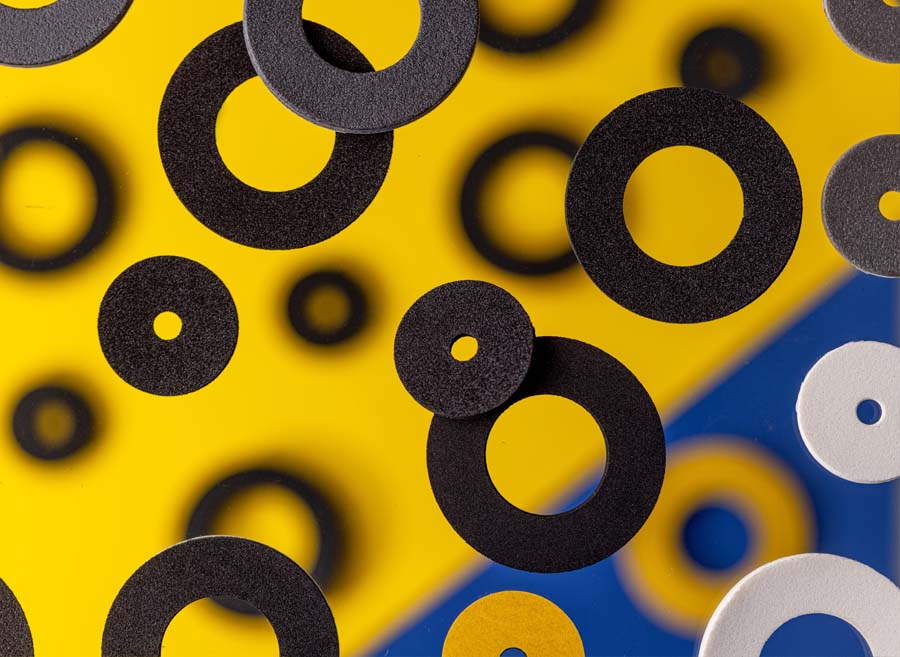Bespoke foam washers and spacers manufactured in the UK