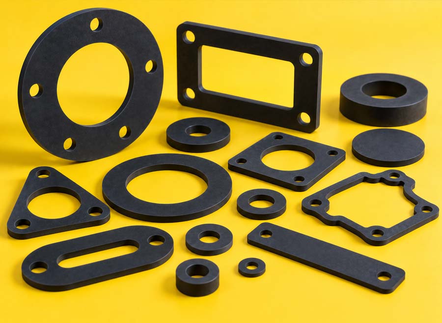 Nitrile rubber gaskets and seals manufactured by Bluemay Weston in the UK