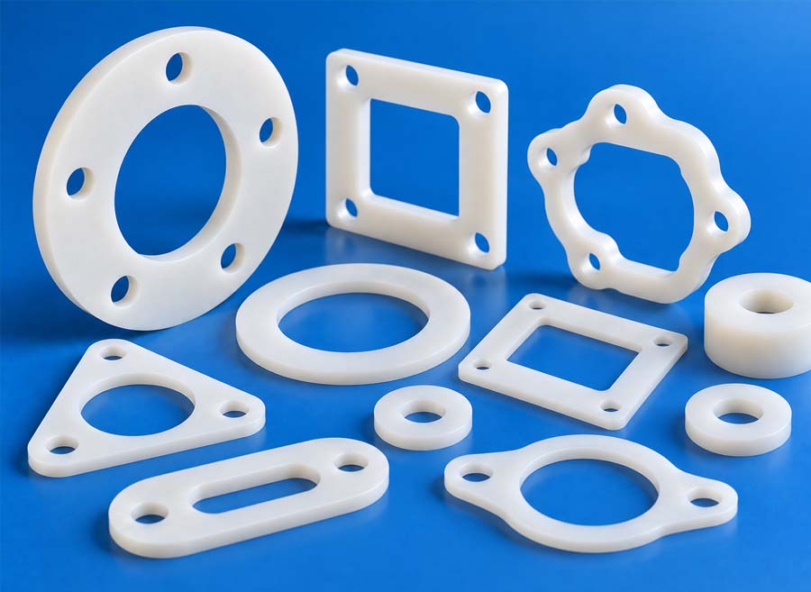 Nylon gaskets and seals manufactured by Bluemay Weston in the UK