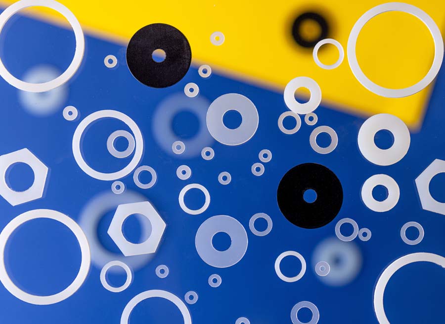 Bespoke Nylon washers and spacers manufactured in the UK