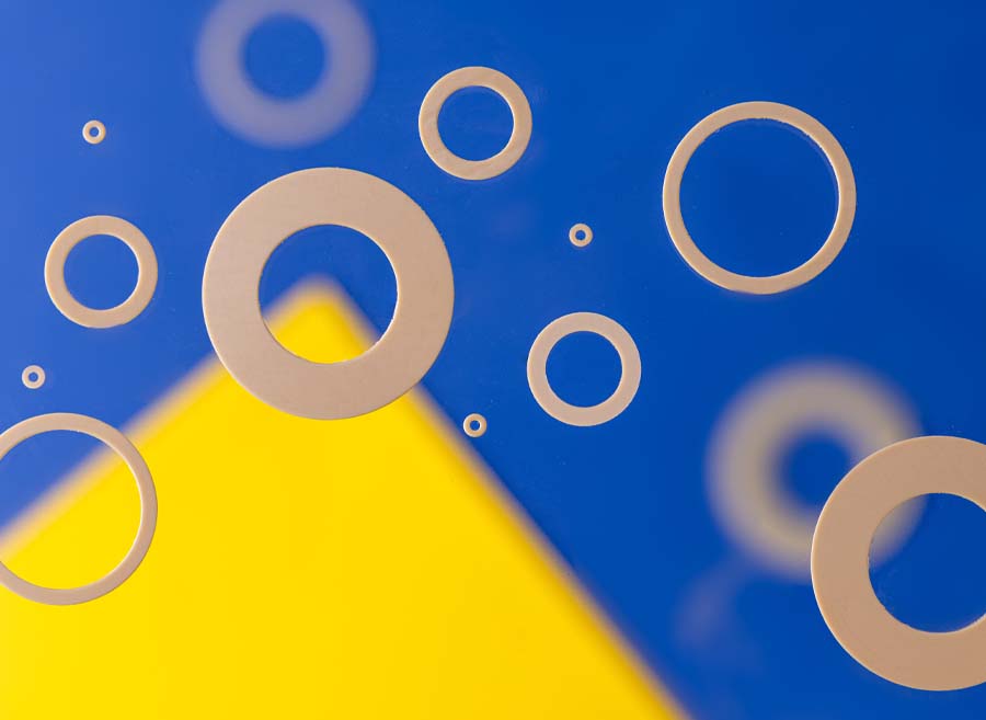 Bespoke PEEK washers and spacers manufactured in the UK