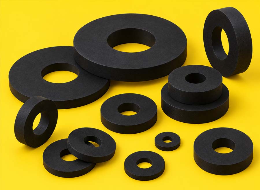 Bespoke Neoprene rubber washers manufactured in the UK