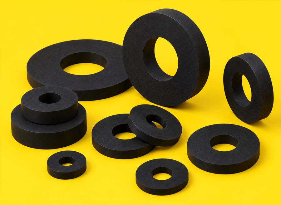 Bespoke Nitrile NBR rubber washers manufactured in the UK
