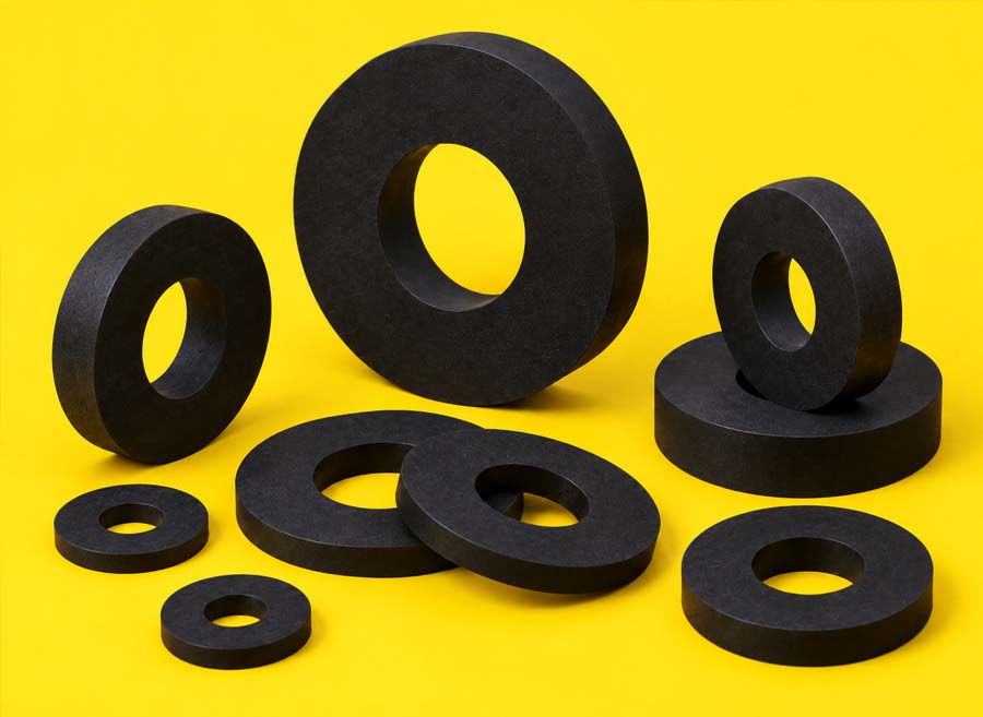Bespoke Viton FKM rubber washers manufactured in the UK
