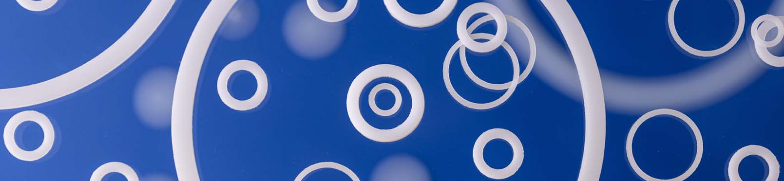 Precision punched and water-jet cut acetal washers