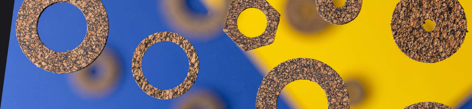 Made to measure cork washers and spacers - Bluemay Weston