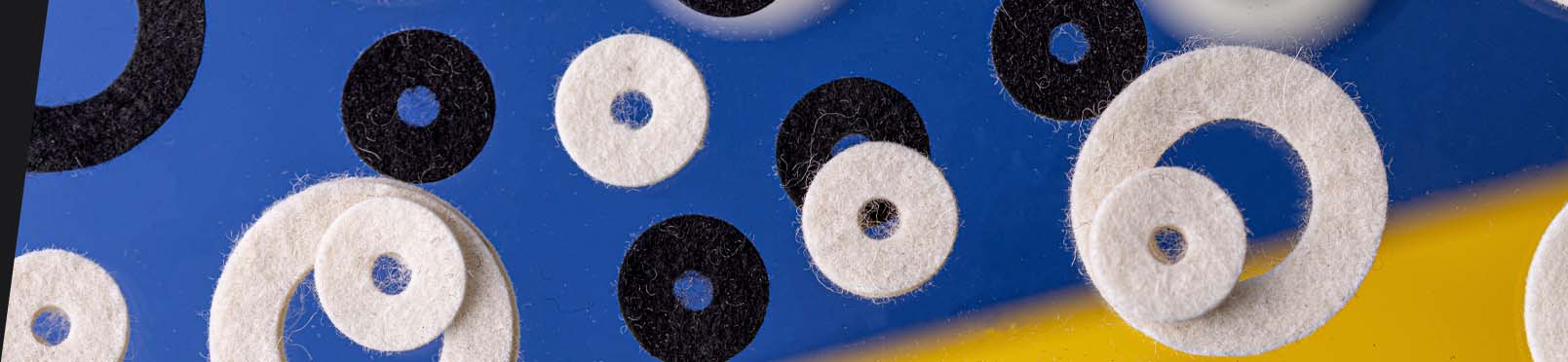 Made to measure felt washers and spacers - Bluemay Weston